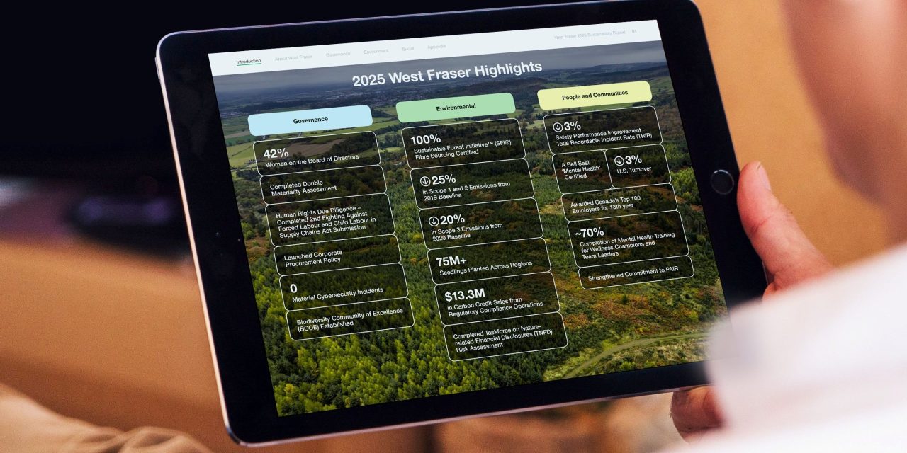 West Fraser publishes 2025 Sustainability Report