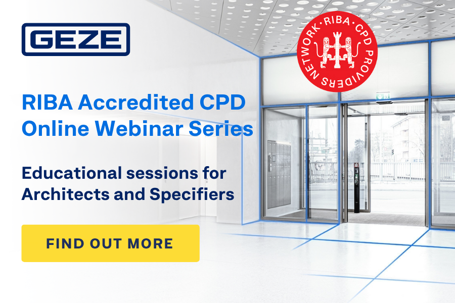 RIBA-Accredited CPD Webinar Series Launched by GEZE