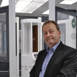 REHAU's Kevin O'Neill at the REHAU Hub in the Building Centre