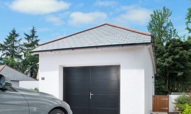 GRP side hinged garage door – new from Garador