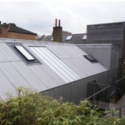 The Yard, as featured on Grand Designs, which uses Cembrit's B5 corrugated fibre-cement sheeting