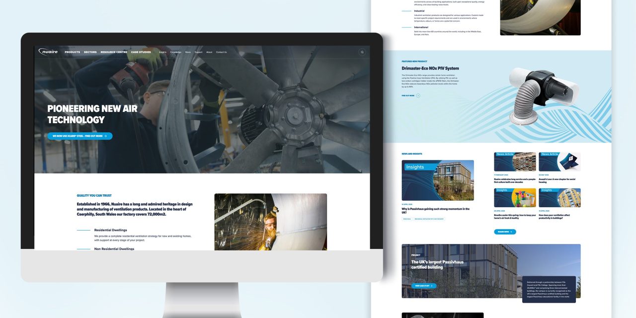 Nuaire launches new website in landmark 60th anniversary year
